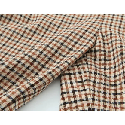 Stylish Plaid Pant Suits for Women New in Commuting Style Two Pieces Straight Plaid Blazer Matching Tonal Pleated Wide Leg Pants