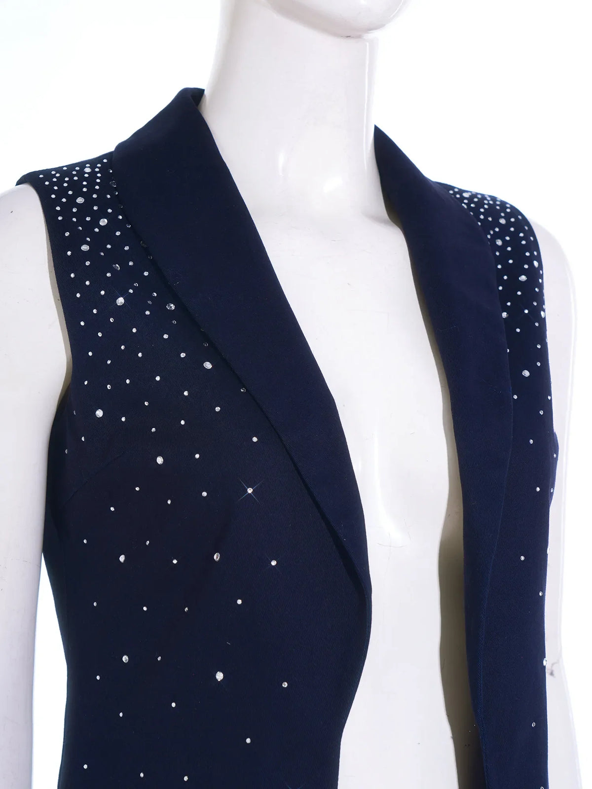 Women's Sleeveless Vest Disco Party Tops Clubwear Streetwear Lady V-neck Sequins Vests Fashion Waistcoat Music Festival Outfit