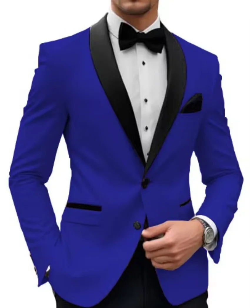Formal |Wedding Men Suit Jacket Slim Fit Long Sleeve Shawl Lapel Single Breasted Blazer Business Coat Work Office Jacket Outwear