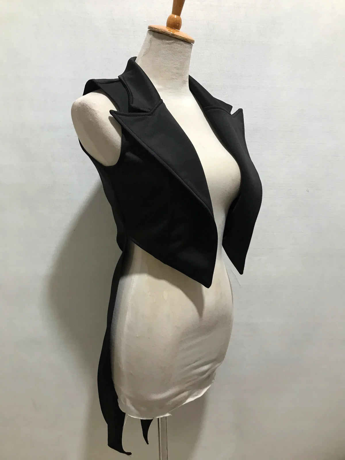 Swallow Tail Vest For Woman Nightclub Magician Stage Costume Festival Party Jazz Dance Sleeveless Tailcoat Waistcoat