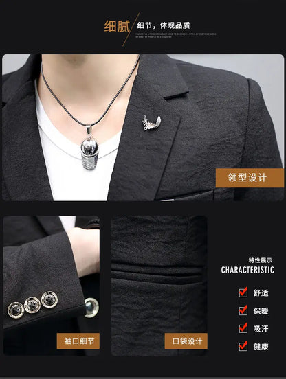 Blazer: Outdoor Fashion, Business-style, Gentleman's Wedding Host, Campus Casual, Relaxed, Korean-style, Youthful Men's Blazer