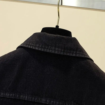Women's Hot Drill Denim Vest Cropped Sleeveless Top Korean Fashion Streetwear Diamond Designer Vest Coat Trendy Jeans Waistcoat