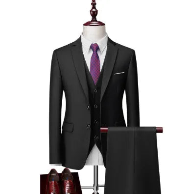 White Men Suits Slim Fit 3 Piece Double Breasted Suit Men Wedding Prom Party Business (Blazer+Vest+Pants) Wedding Suits for Men