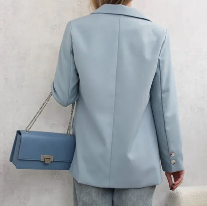 Women's Long Sleeved Blazer Casual Loose Top Versatile Korean Fashion Office Coat Spring Autumn New