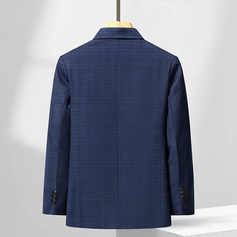 Blazer Autumn and Winter Men's Fashion Business Outdoor Travel Checkered Wedding Youth Slimming Casual High Formal Wear Blazer