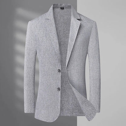 KIDWHXR Suit Coat Summer Man Thin Simpel Solid Color Pocket Male Blazer Sun Protection Long Sleeve Outdoor Casual Men Outerwear
