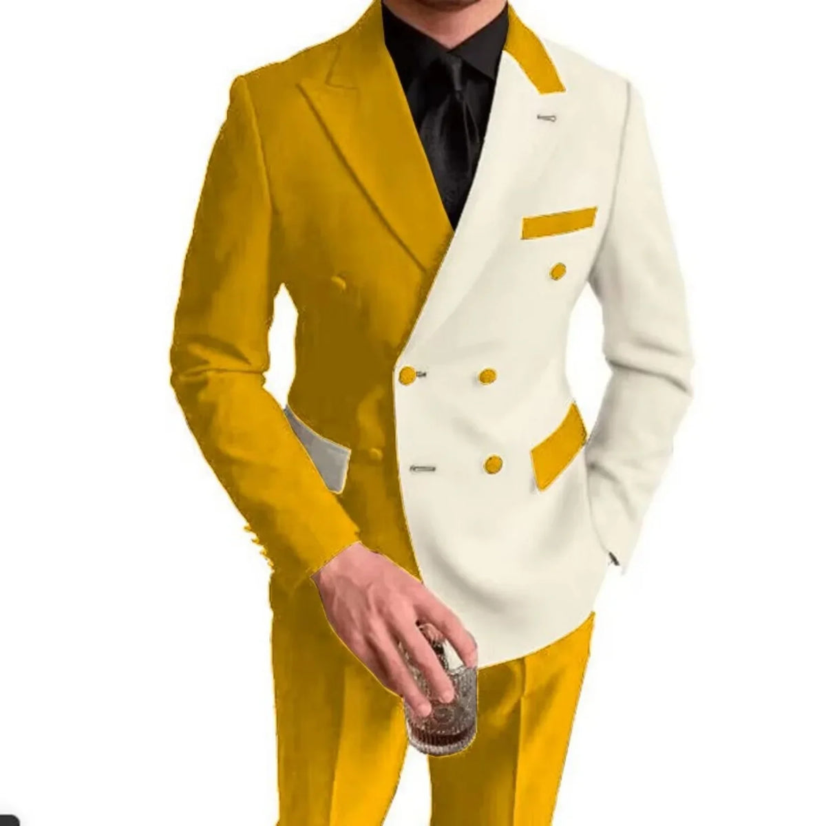Costumes élégants de mariage/affaires, 2 pièces, coupe ajustée, blazer croisé, costumes de garçons d'honneur, tenues formelles pour hommes (veste + pantalon)