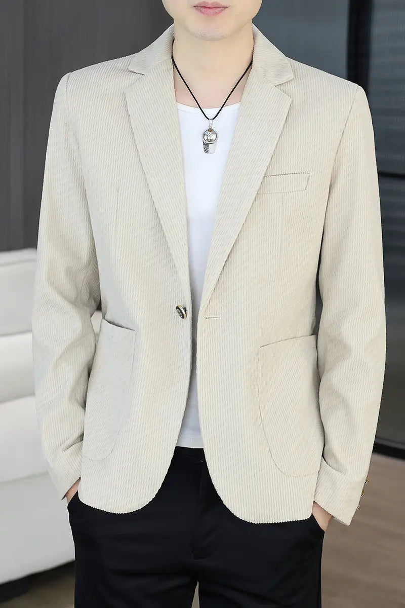 Blazer Men's Fashion Business Gentleman Groom Professional Gentleman Form-fitting Versatile Casual Formal Wear High-end Blazer