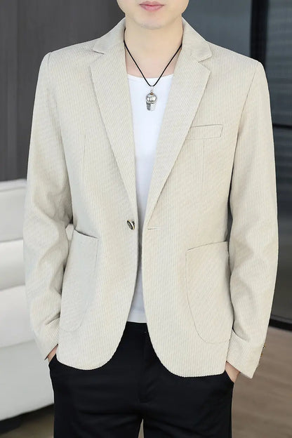 Blazer Men's Fashion Business Gentleman Groom Professional Gentleman Form-fitting Versatile Casual Formal Wear High-end Blazer
