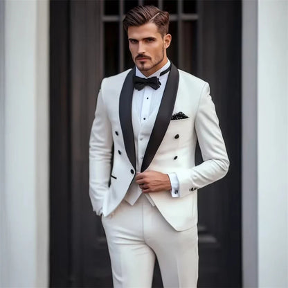 Men's 3-Piece Suit – Slim Fit Jacket, Trousers & Waistcoat for Wedding & Formal Occasions