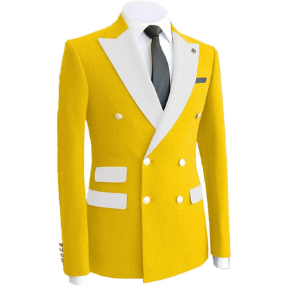 XS-6XL Wedding Men Suits Blazer Bridegroom Business Groom Wear Tuxedo Jacket Formal Party Peak Lapel Double Breasted One Coat