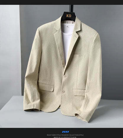 Blazer: A Fashionable Outdoor Men's Travel Gentleman's Versatile Solid-color Trend Leader for Casual and Breathable Wear. Blazer