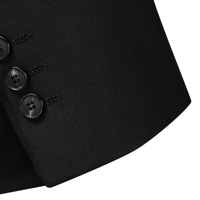 Men's 2 Piece Suit – Smart Casual Slim Fit Blazer and Trousers for Weddings and Formal Occasions – Black – Big & Tall Sizes