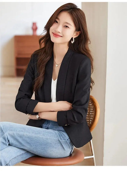 Spring Fashion Slim Fit Blazers Women's Coat Jacket New Autumn Outerwears Elegant Office Lady Casaco Plus Size Veste Femme