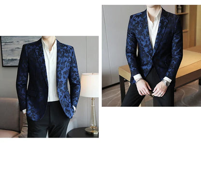 Men's Casual Suit Top - 2025 Spring S-5XL High-Quality Fashion Handsome Trend Business Boutique Wedding Dance West Coat