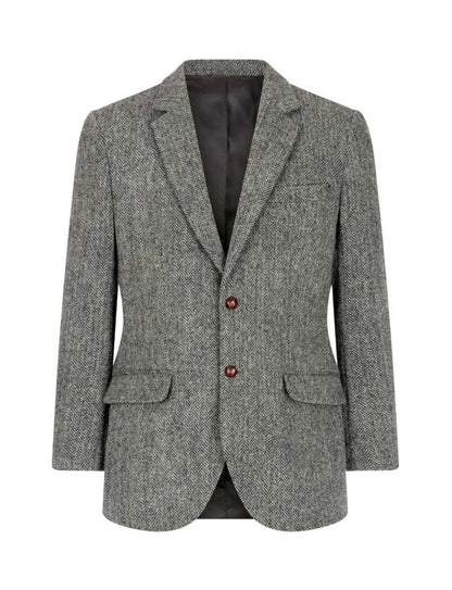 Casual Business Men Suits Blazer Slim Fit Tweed Herringbone Groom Suits Jacket For Wedding Single Breasted Jacket Tops One Coat
