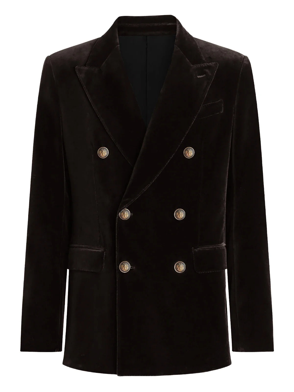 Burgundy Velvet Blazer for Men with Double Breasted Dinner Jacket Elegant Casual Slim Fit Suit Coat 2026 New