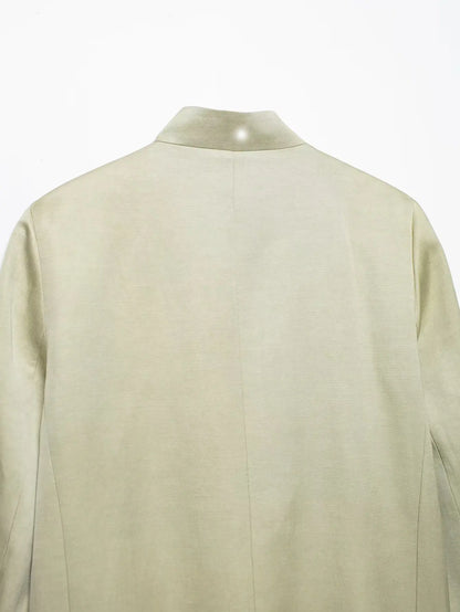 Women Chic Flared Sleeve Blazer Elegant Leisure Turtleneck Blazer 2026 Spring Summer Trendy Ladies High Street Blazer
