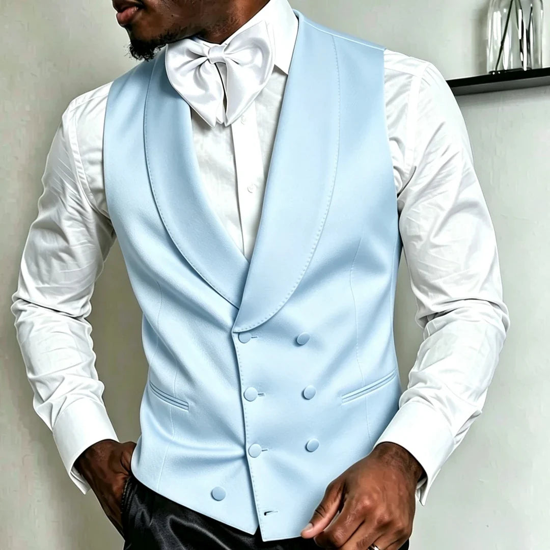Men's Double Breasted Suit Vest for Wedding & Formal Occasions