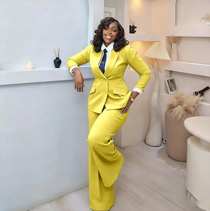 Classic Professional Burgundy Double Breasted Women's Suit Office Formal 2 Piece Jacket Pants Set Casual Daily Streetwear