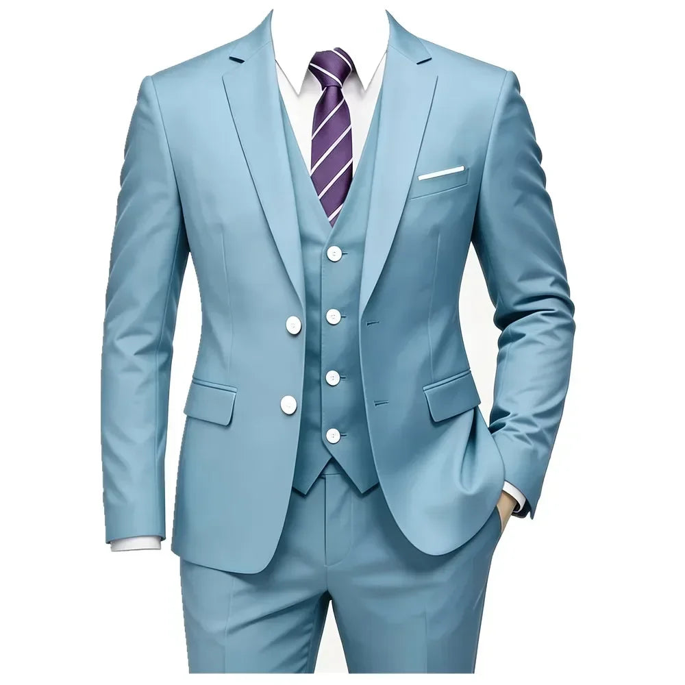 Hommes Costume Formel Slim Fit Bal de Promo Ensemble Mariage Blazers Homme Haute Qualité Garçon d'Honneur Luxe Robe d'Affaires Banquet Fête Costume