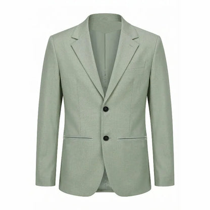 Man Blazer Korean Slim Simple Solid Color Turn Down Collar Male Suit Outerwear Business Casual Long Sleeeve Men Coat