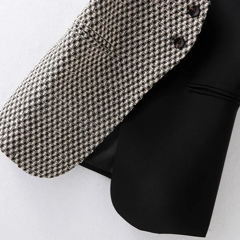 Color Block Vest Women's Jacket Female Tank Top 2026 New Spring Autumn Versatile Blazer Sleeveless Waistcoat Jacket Outerwear