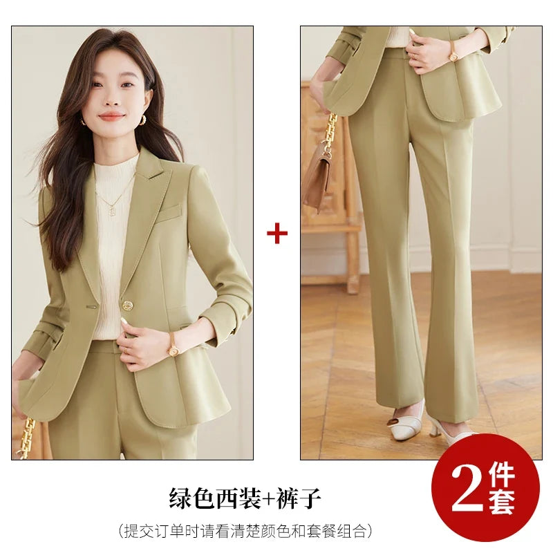 Fashionable professional women's clothing, high quality two-piece pants + blazer. Elegant, exquisite, comfortable