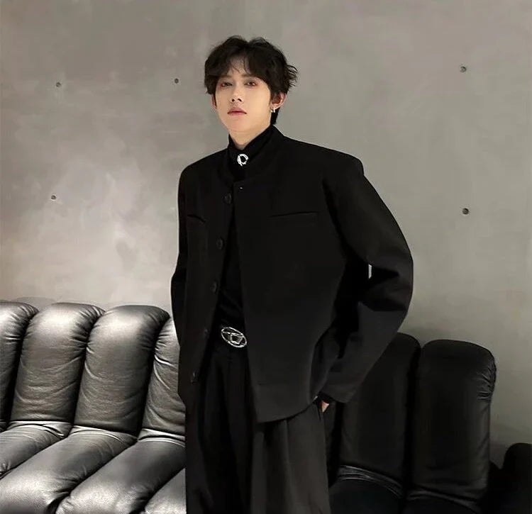 Trendy 2025 Short Coats Single Breasted Man Suits and Blazers Spring Clothes Elegant New in Original Handsome Jacket for Men