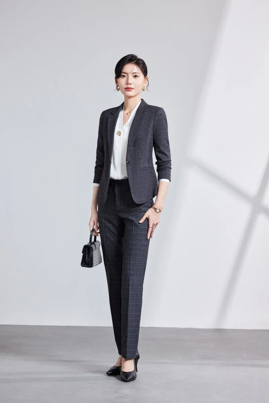 2026 fashionable professional womens autumn and winter new suit jacket + pants two-piece set. Exude elegance and charm