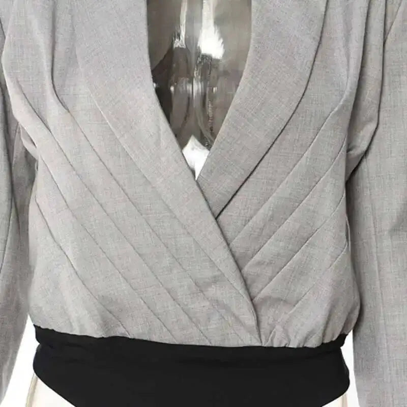 2026 Spring Autumn New Women Jacket Niche Design Pleated Zipper Blazer Stylish Elegant Fashion Coat High-end Jumpsuit H2720
