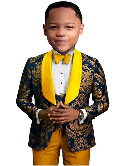 4 Pices Slim Fit Dresswear Suit Set For Formal Occasion Handsome Boys Christmas Set Customize High Quality Tuxedo
