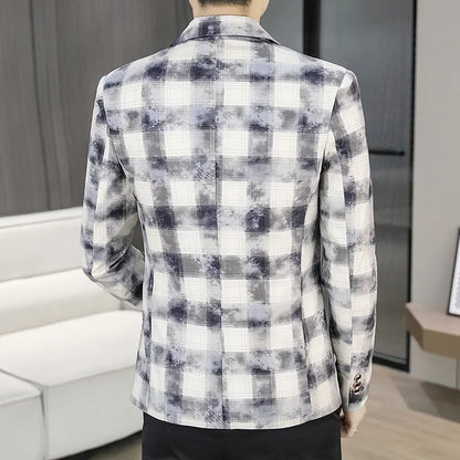 Blazer Men's Fashion Outdoor Travel Gentleman Wedding Slimming Business Versatile Trendy Casual Korean-style Formal Wear Blazer