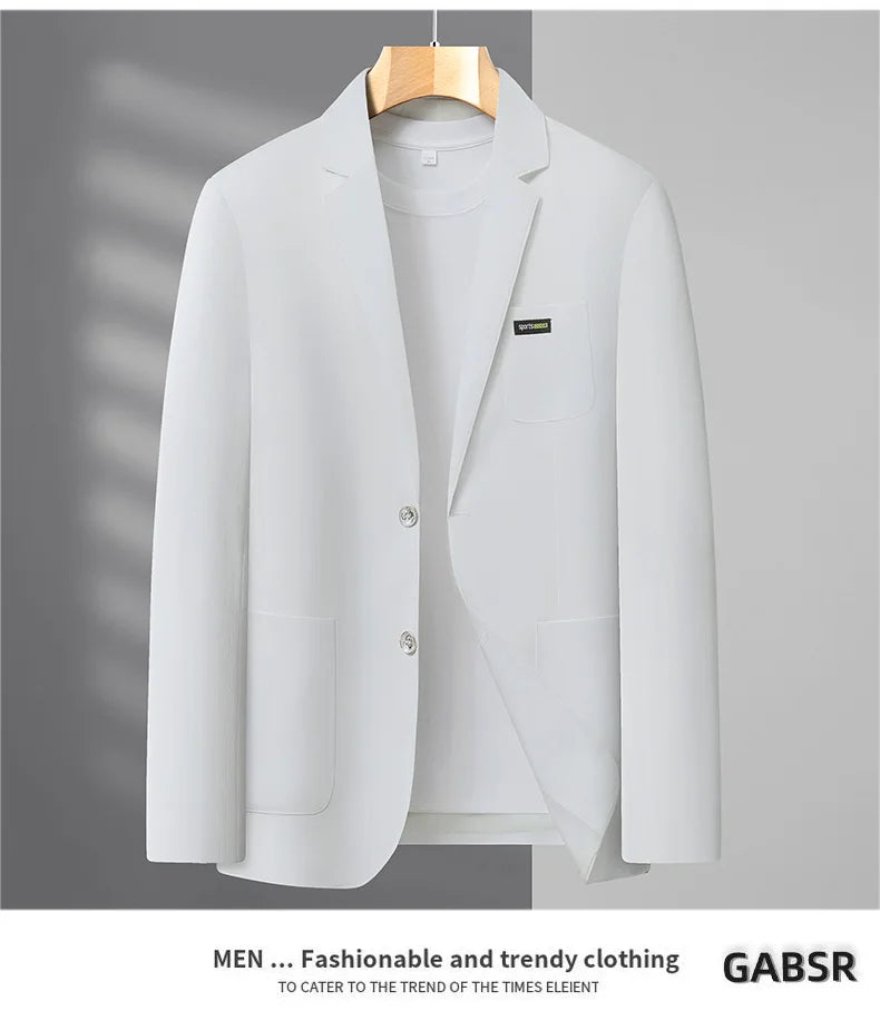 2026 Spring/Summer New High-End Suit Jacket Men's Lightweight Soft and Breathable Fashion Business Casual Jacket Top