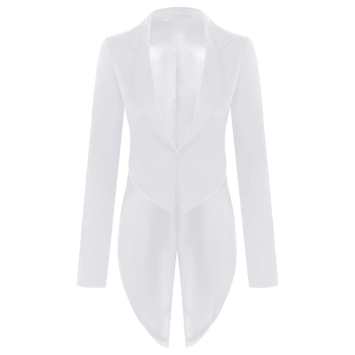 Womens Tailcoat Blazer Vintage Swallowtail Jacket Lapel Tuxedo Coat Outerwear for Nightclub Cocktails Waitress Cosplay Costume