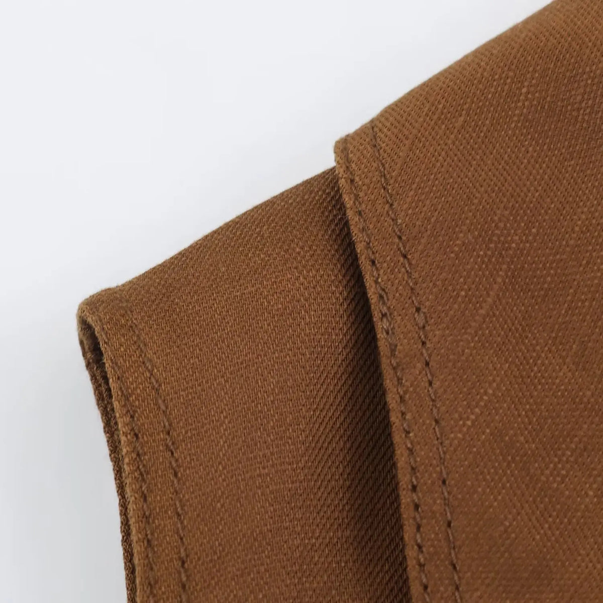 2026 Vintage Fashion Brown Sleeveless Trench Vest Lapel Collar Belted Waist Drawstring Sleeveless Waistcoat With Pockets