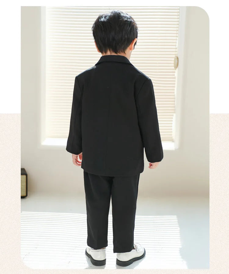 Boys Double Breasted Blazer Jack Vest Pants Children Suit Waistcoat Wedding Clothes Set Toddler Formal Dress Kids Tuxedos Outfit