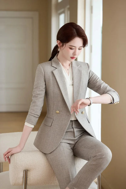 Stylish Professional Womens Boutique Pant Suit. Two-Piece Trousers + Suit Jacket, 2026 Autumn and Winter New Style
