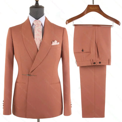 Ternos Masculino – Smoking Masculin à Revers Métalliques, Tissu Formel, Cigar Masculino