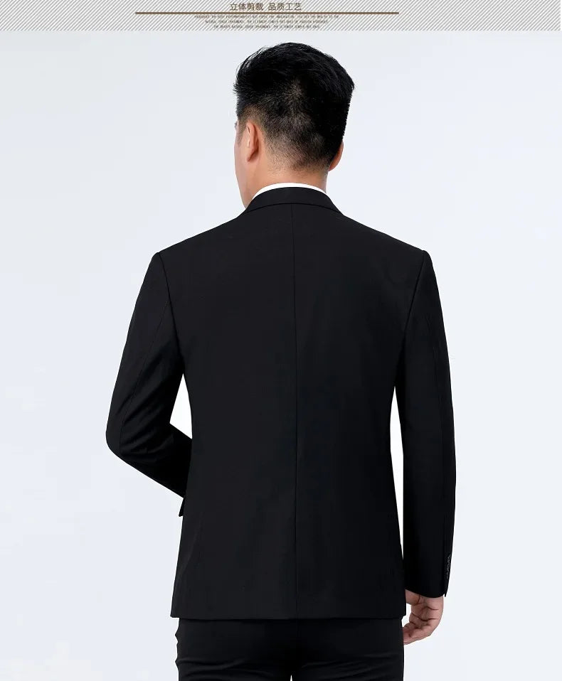 Men's Smart Casual Suit – Single Breasted Formal Suit for Weddings, Business & Office Wear