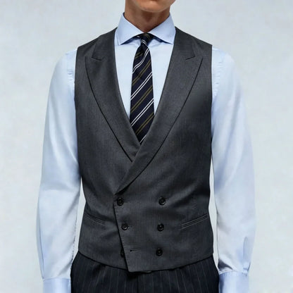 Men Vest Double Breasted Lapel Waistcoat for Wedding & Formal Occasions – Multi-Color