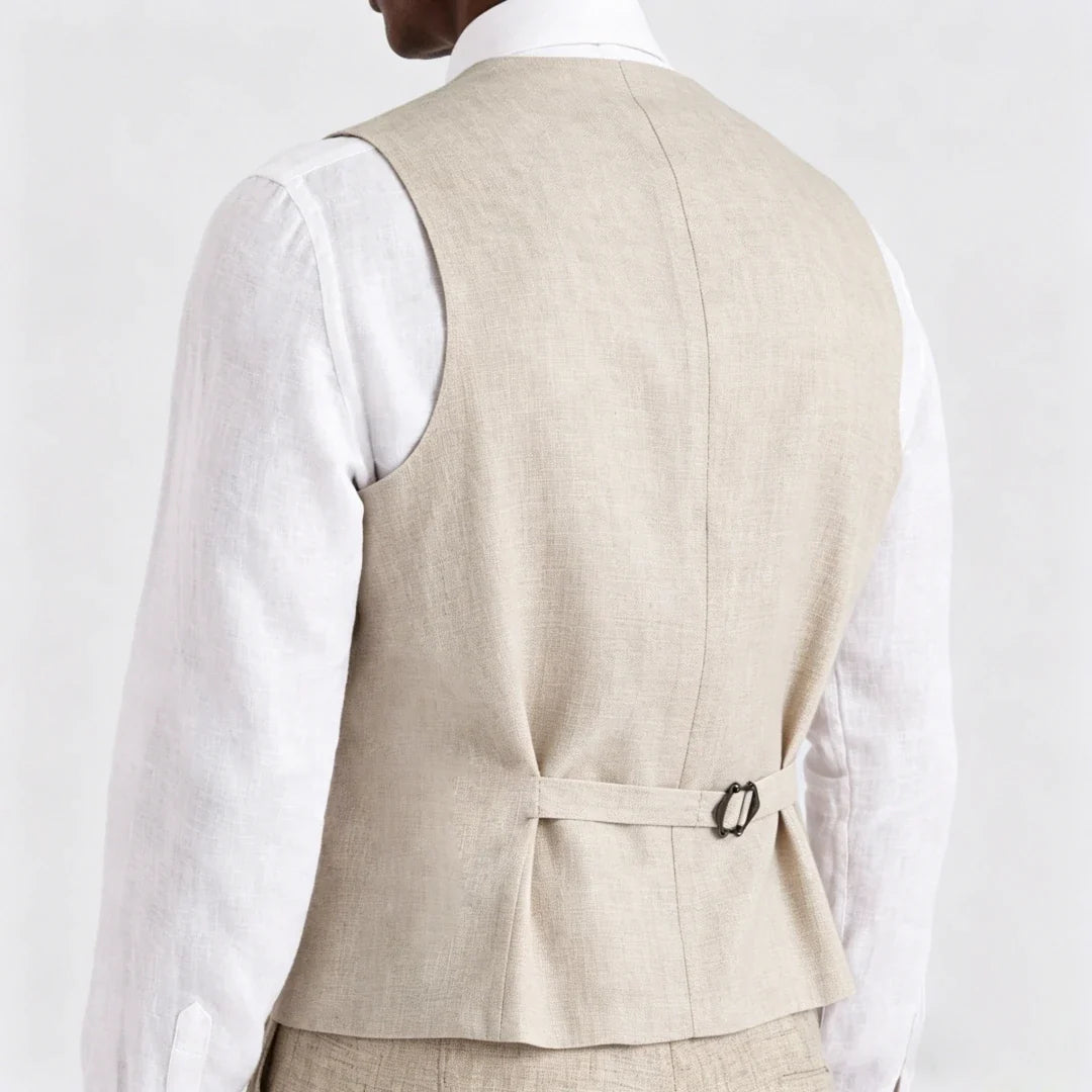 Men's Suit Vest Single Breasted V-Neck Waistcoat for Business Banquet and Casual Wear