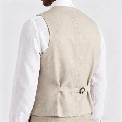 Men's Suit Vest Single Breasted V-Neck Waistcoat for Business Banquet and Casual Wear