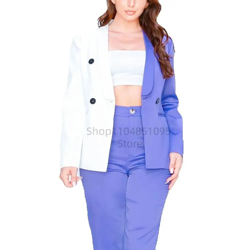 Women's Suit Party Wedding Fashion Style 2pcs Slim Fit Prom Blazer Pants Outfit Dress Evening Dresses for Prom Lady Clothes
