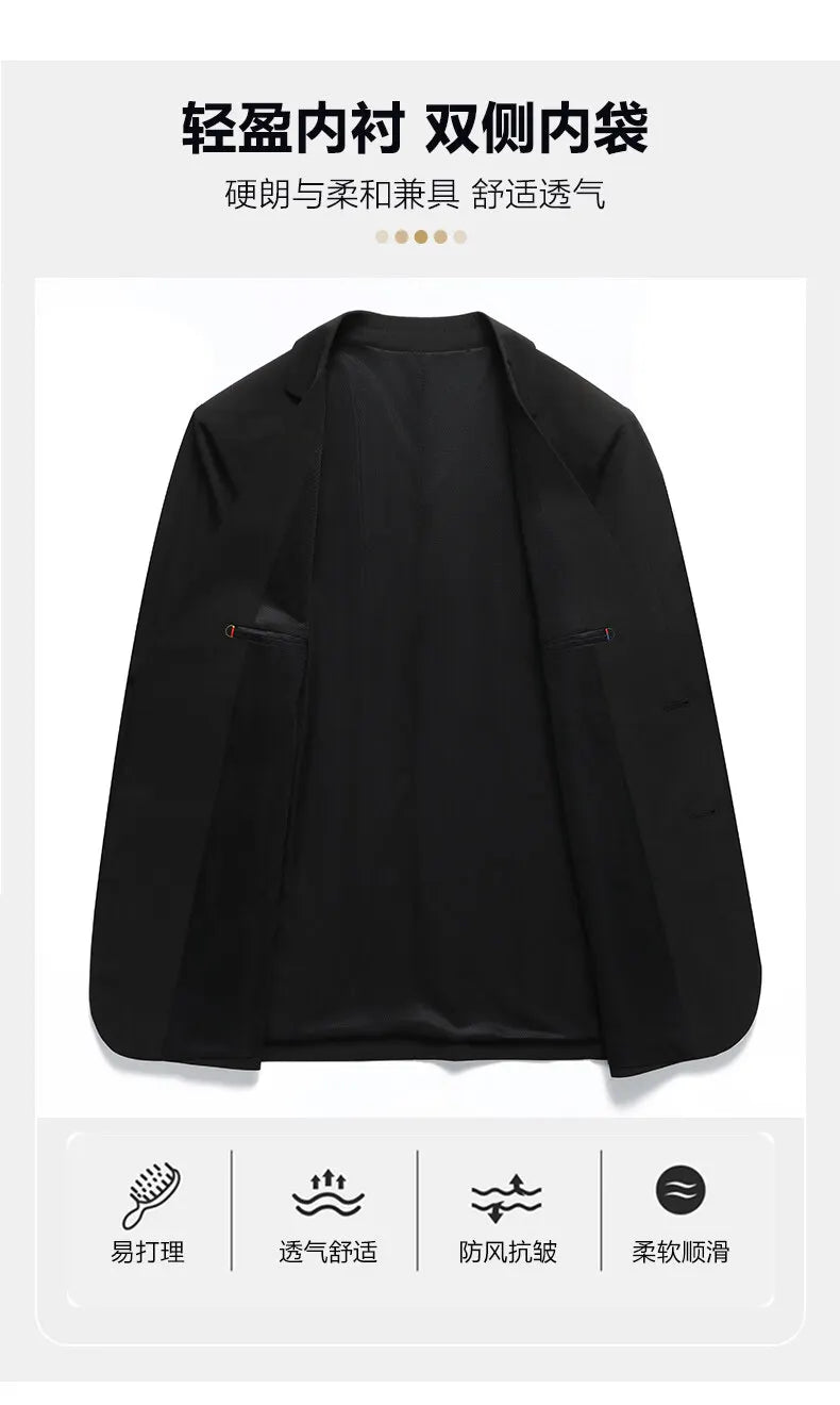 2025 Blazer Men's Fashion Gentleman Business Slimming Trend British Style Performance, Banquet Hosting, Casual Wedding Blazer