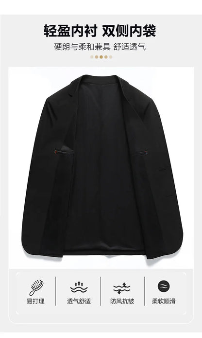 2025 Blazer Men's Fashion Gentleman Business Slimming Trend British Style Performance, Banquet Hosting, Casual Wedding Blazer