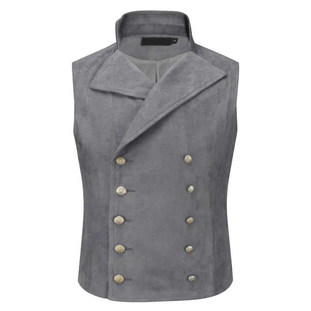 Men's Formal Double-Breasted Vest for Weddings, Banquets & Business