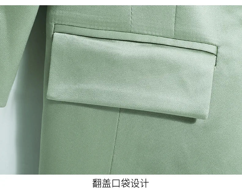 High-end Premium Women's Blazer Pant Two Piece Office Suit 2022 Spring New Elegant Temperament Female Jacket Casual Ninth Pants