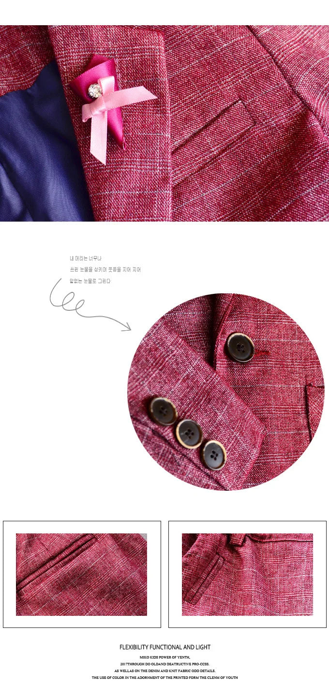 Kids Wedding Ceremony Slim Suit Children Formal Blazers Pants 2Pcs Photography Clothes Good Quality Baby Boys Handsome Suit