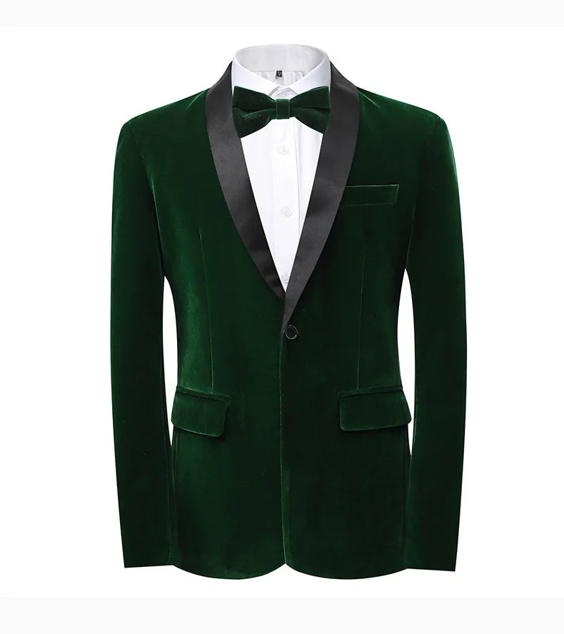 Black Blazer Homme 2025 Men Vinatge Velvet Wedding Party Stage Clothes for Singers Men Blazer Masculino Slim Fit Suit Jacket 6XL